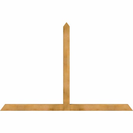 Ekena Millwork Portland Rough Sawn Timber Gable Bracket, Western Red Cedar, 84"W x 56"H x 4"D x 4"F, 16/12 Pitch GBW084X56X0404POR00RWR